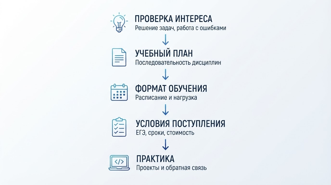 Учебный план показывает программу лучше рекламного описания